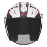 Kaciga NOX Jet N130 MYST rozo bela