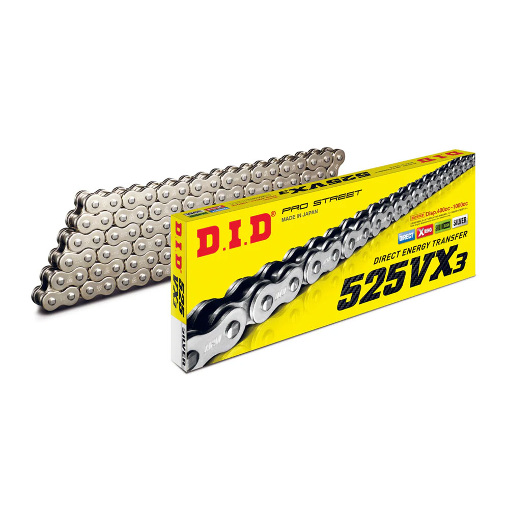 c73295da-b0b6-4274-b422-9111471f1094 Lanac DID 525VX3 124 linkova Pro-street X-Ring srebrni