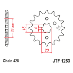 Lančanik prednji JT JTF1263-14-50-15013 (428) 14 zuba