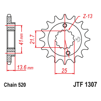 Lančanik prednji JT JTF1307-15-50-32050 (520)15 zuba