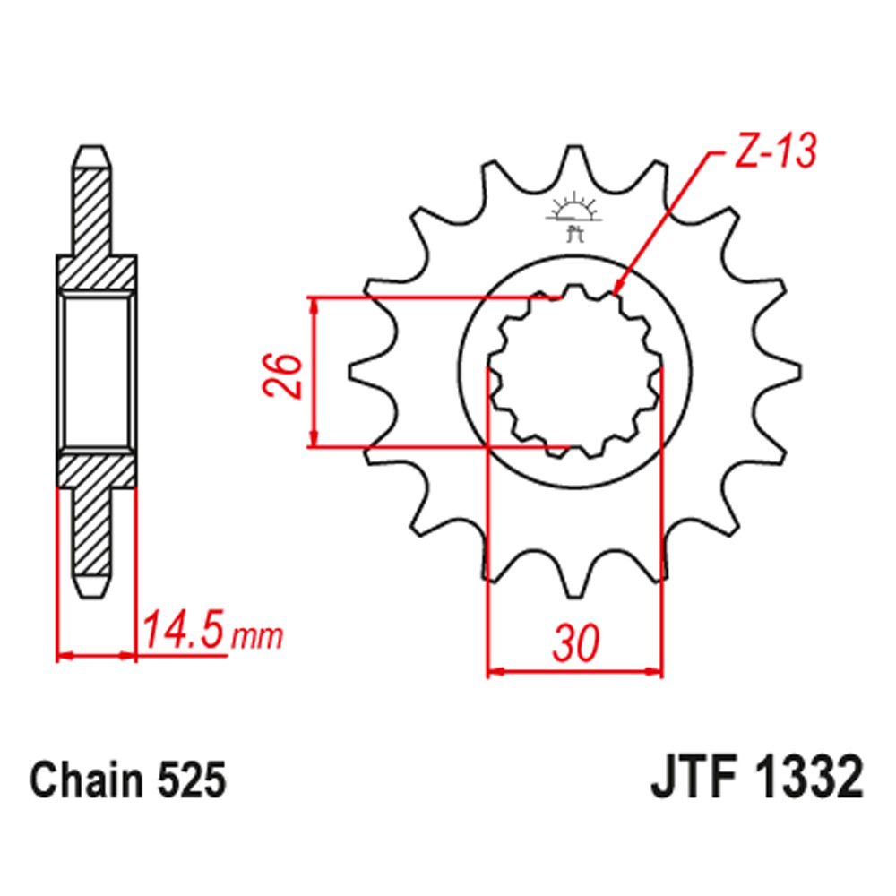 0b7e03d3-deed-4b21-b85c-ec261260e05d Lančanik prednji JT JTF1332-15 (525) 15 zuba