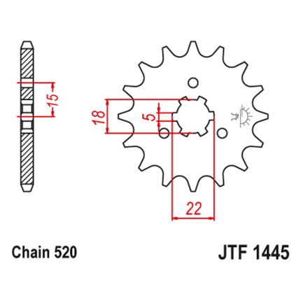 Lančanik prednji JT JTF1445-13SC (520) 13 zuba