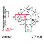 Lančanik prednji JT  JTF1448-15-50-29015 (525)15 zuba