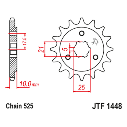 Lančanik prednji JT  JTF1448-15-50-29015 (525)15 zuba