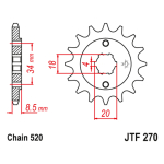 Lančanik prednji JT  JTF270-13-50-32027 (520)13 zuba