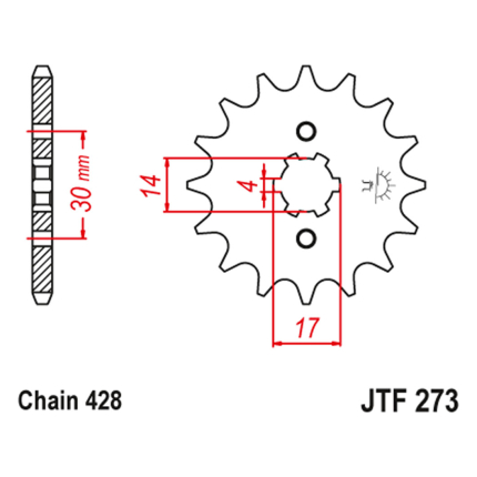 Lančanik prednji JT JTF273-15 (428)15 zuba