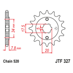 Lančanik prednji JT  JTF327-13-50-32042 (520)13 zuba
