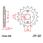 Lančanik prednji JT JTF327-14-50-32042 (520) 14 zuba