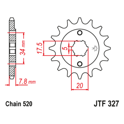 Lančanik prednji JT JTF327-14-50-32042 (520) 14 zuba
