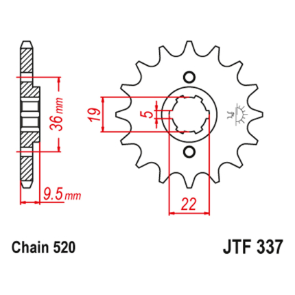 Lančanik prednji JT JTF337-15-50-32043 (520) 16 zuba
