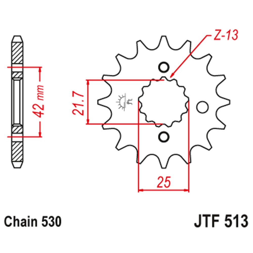 51ad6767-5a4d-40eb-9129-235ea76f458e Lančanik prednji JT JTF513-15RB (530) 15 zuba