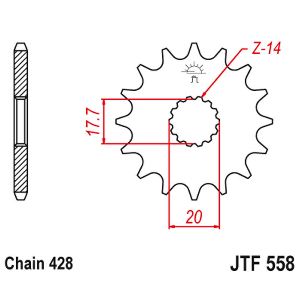 30559b2b-60eb-4b4a-a265-0f103bed31d7 Lančanik prednji JT JTF558-15-50-15019 (428)15 zuba