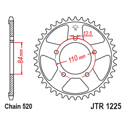 Lančanik zadnji JT JTR1225-41 (520) 41 zub