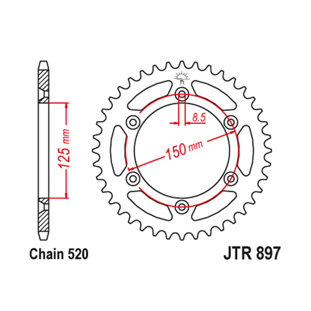 76a7a944-7ca0-479c-81c5-a0443fbcd9b2 Lančanik zadnji JT JTR897-49 (520) 49 zuba