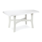 Baštenski sto plastični 138 x 88 x 72cm Rodano beli