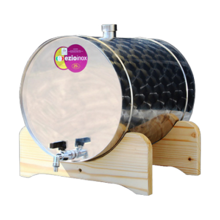 Inox bačva 25 l- horizontalna (za rakiju)- sa slavinom