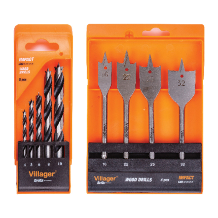 Leptiraste burgije za drvo Villager Impact Line DWS-SET 4 kom