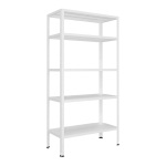Metalna polica CROSSER 180 x 90 x 30 cm 5 x 70 kg – bela