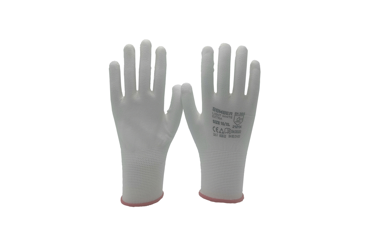 074915 Rukavice Bomber Light White 9 extra