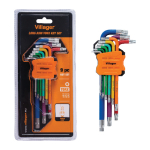 Torx set dugih ključeva 9 kom u boji