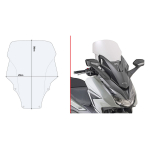 Vizir povišeni GIVI Honda Forza 125 / 350 (21-26) D1187ST