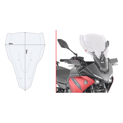 Vizir providni GIVI Yamaha TRACER 7 ( 20-24 ) D2148ST