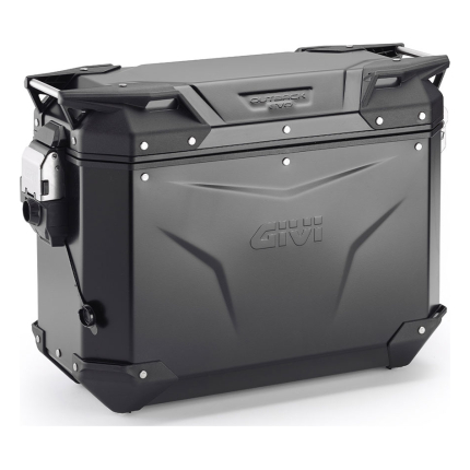 Bočni kofer GIVI TREKKER OUTBACK MONOKEY® CAM SIDE EVO SMART 37 BLACK LINE ALU crni levi 37L