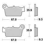 Disk pločice PERFTEC R90 S2017R ( SEMI SINTER )