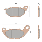 Disk pločice Malossi Yamaha X-Max 125 / 250 / 300 MHR sinter