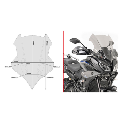 Vizir zatamnjeni GIVI Yamaha TRACER 900 / GT (18-20) D2139S