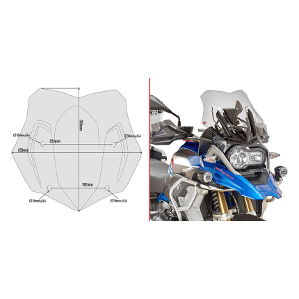 Vizir crni GIVI BMW R 1250 GS (19-23) D5124B