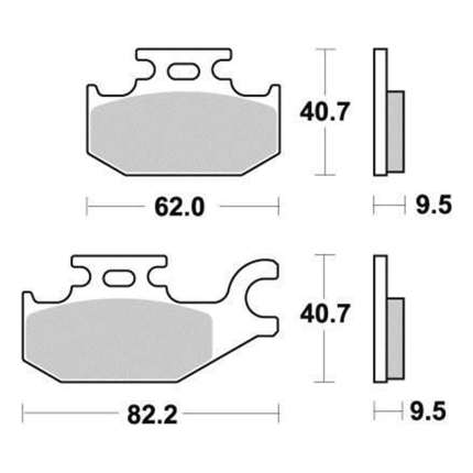 Disk pločice PERFTEC R90 S1266R ( SEMI SINTER )