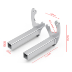 Adapter za zadnji štender V profil sivi MB-MOTO