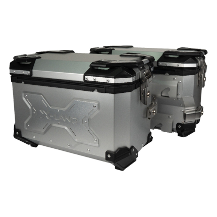 Bočni koferi X-LAND ALU sivi 38L+32L Y-MODEL