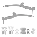 Nosač vizira Kappa Yamaha X-MAX 125 250 (14-17) / 400 (13-16) D2111KITK