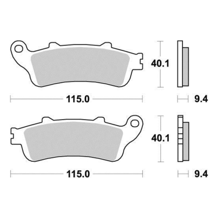 Disk pločice PERFTEC R90 S1165R Honda Pantheon 125/150cc ( SEMI SINTER )