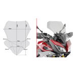 Vizir blago zatamnjeni GIVI Yamaha MT09 TRACER (15-17) D2122S