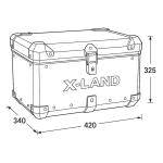 Centralni kofer X-LAND ALU sivi 45L