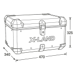 Centralni kofer X-LAND ALU crni ADVENTURE 55L