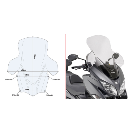 Vizir providni GIVI Suzuki Burgman 400 (17-26) D3115ST