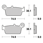 Disk pločice PERFTEC R90 S2012R ( SEMI-SINTER )