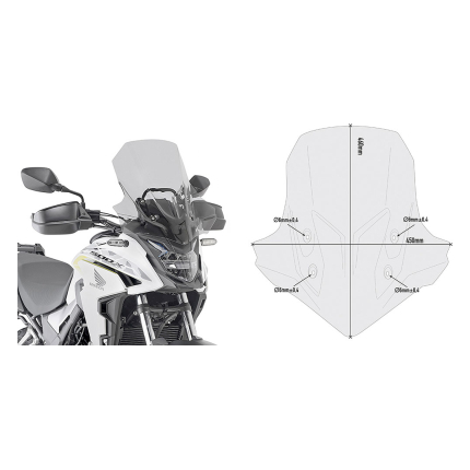 Vizir zatamnjeni GIVI Honda CB 500 X (19-23) D1171S