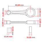 Klipnjača Minarelli fi10mm 2T 50cc CKR or
