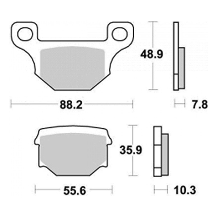 Disk pločice PERFTEC R90 S1055R ( SEMI SINTER )