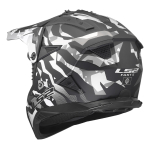 Kaciga LS2 Cross MX708 FAST II GROTESK crno siva