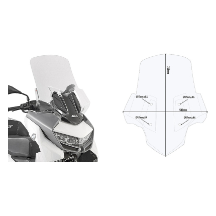 Vizir providni GIVI BMW C 400 GT (19-24) 5132DT