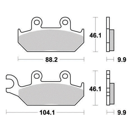 Disk pločice PERFTEC R90 S1072R ( SEMI SINTER )