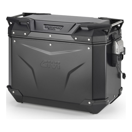 Bočni kofer GIVI TREKKER OUTBACK MONOKEY® CAM SIDE EVO SMART 44 BLACK LINE ALU crni levi 44L