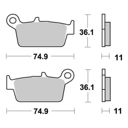 Disk pločice PERFTEC R90 S2002R ( SEMI SINTER )