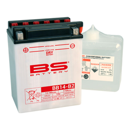 Akumulator BS 12V 14Ah sa kiselinom BB14-B2 levi plus (134x80x166) 175A